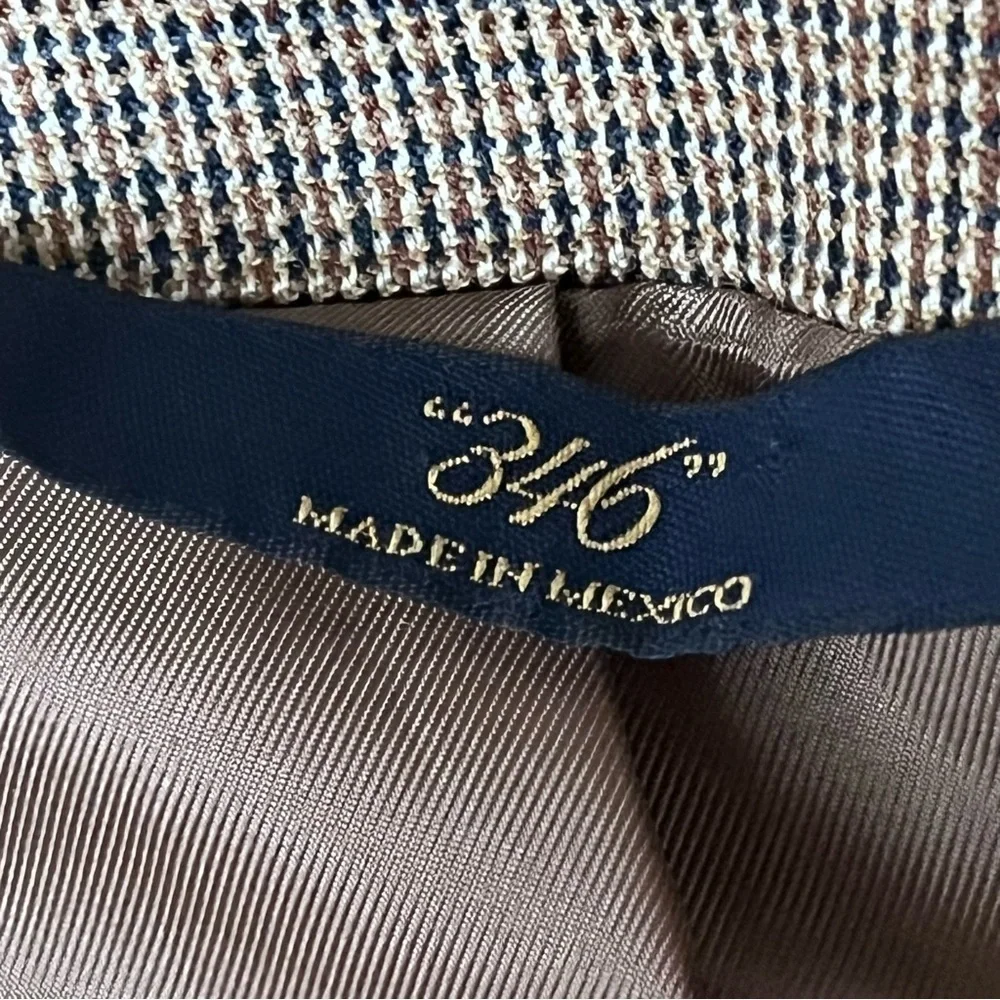 Brooks Brothers 346 Blazer 44L Brown Wool Herringbone 2 Button Sport Coat mens